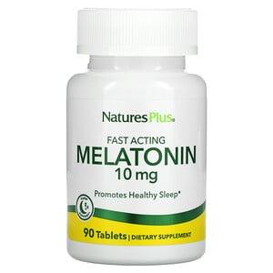 Natures Plus, Melatonin 10 мг (90 таб.), мелатонин, мелатонін