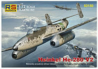 Пластикова модель 1/72 RS models 92150 німецький реактивний винищувач Heinkel He-280 with Jumo 004