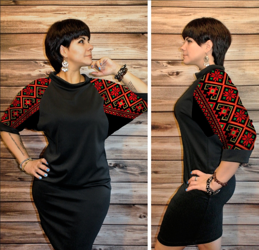 Розумне плаття з 3D принтом: Вишиванка орнамент 1298 ВСІ Розміри, фото 1