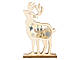 Новорічна світлодіодна статуетка Олень з дерева Melinera 23 см, з підсвічуванням на батарейках фігура з таймером, фото 2