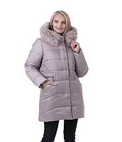 Женская модная зимняя куртка с мехом. 48-62р.