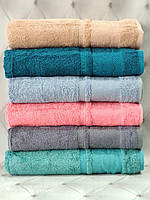 Махровые банные полотенца 70 на 140 высокого качества Byido в упаковке 6 шт