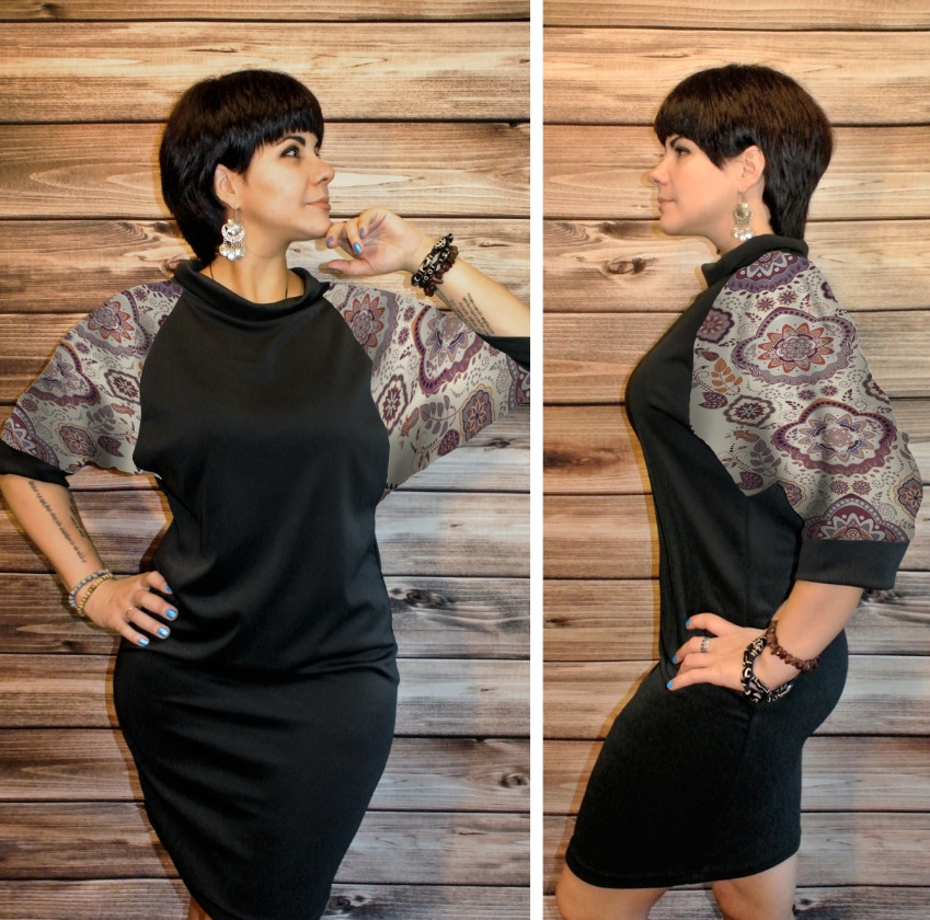 Розумне плаття з 3D принтом: Індійські орнаменти. Бежевий тон ВСІ Розміри, фото 1