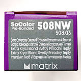 508NW (світлий блонд нейтральний теплий) Стійка фарба для волосся з сивиною Matrix SoColor Pre-Bonded Extra Coverage,90ml, фото 2