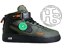 Мужские кроссовки Nike Air Force 1 High Utility Khaki (с мехом) ALL07234
