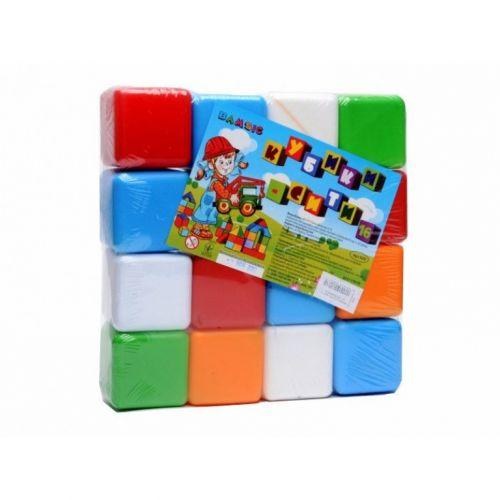Развивающие кубики пластмассовые Бамсик Сити (16 штук) 029 - фото 1 - id-p1506274336