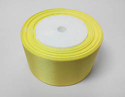 Стрічка атлас 5 см жовтий