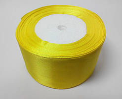 Стрічка атлас 5 см жовта