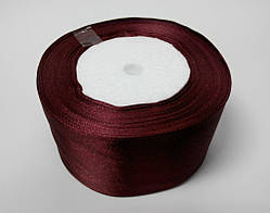 Стрічка атлас 5 см темно-червоний (бордо)