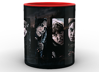 Кружка GeekLand Harry Potter Гаррі Поттер головні герої HP.02.029 червона