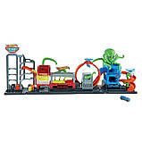 Автомийка Hot Wheels City Ultimate Octo Car Wash Трек Хот Вілс Кольорове перетворення Вибух кольорів, фото 3