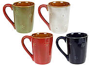 Кухоль з новорічними рельєфними малюнками в подарунковій коробці, 400мл, 4 види, фото 2