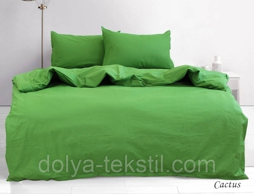 Постільна білизна однотонна Євро ранфорс ТМ TAG, бавовна Cactus, фото 1