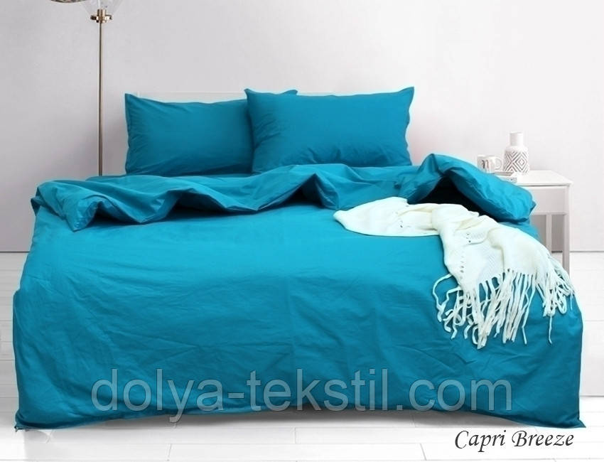 Постільна білизна однотонна Євро ранфорс ТМ TAG, бавовна Capri Breeze, фото 1