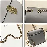 Сумка клатч жіночий маленька рожева на ланцюжку, фото 3