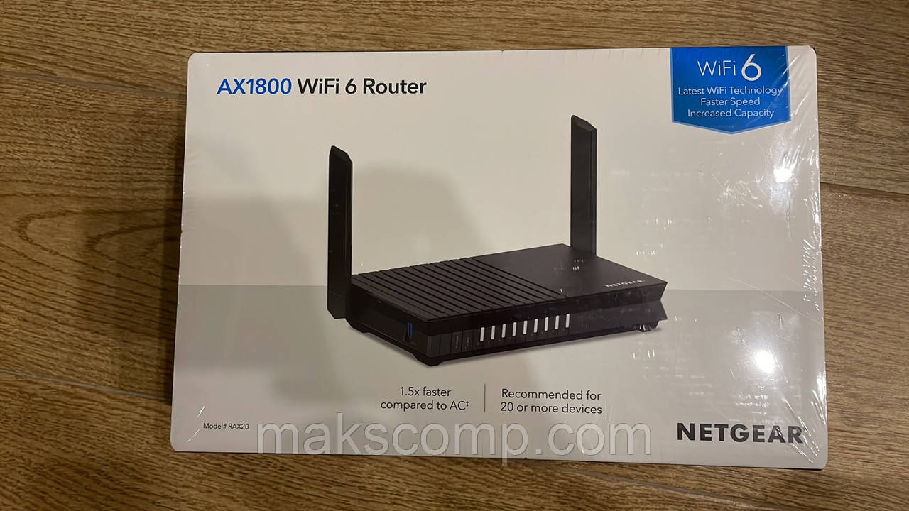 Роутер Netgear RAX20 AX1800 WIFI 6 США (2.4 GHz and 5 GHz) new - фото 1 - id-p1506606661