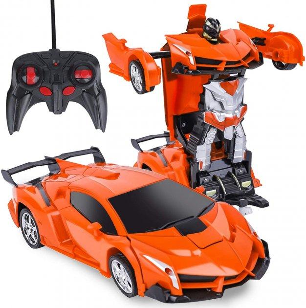 Іграшка машинка-трансформер робот на пульті керування Lamborghini автобот Orange
