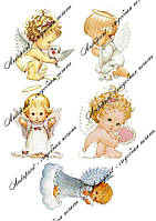 Съедобная картинка "Ангел, девочка" сахарная и вафельная картинка а4