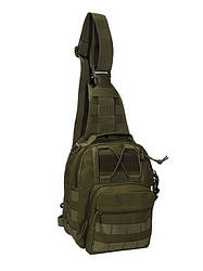 Сумка тактична через плече (однолямковий рюкзак) City Hunter RVL B14-оліва