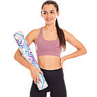 Килимок для йоги Record 183x61x0,3см для занять фітнесом та йогою стійкий до зносу, фото 9