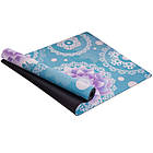 Килимок для йоги замшевий антиковзаючий Record 183x61x0,3см з приємним квітковим принтом, фото 2