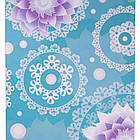 Килимок для йоги замшевий антиковзаючий Record 183x61x0,3см з приємним квітковим принтом, фото 5