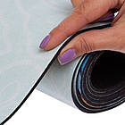 Килимок для йоги замшевий Record 183x61x0,3см двошаровий з фіксуючим ременем у комплекті, фото 3