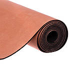 Килимок для йоги замшевий Record 183x61x0,3см двошаровий з фіксуючим ременем у комплекті, фото 4