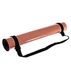 Килимок для йоги замшевий Record 183x61x0,3см двошаровий з фіксуючим ременем у комплекті, фото 3