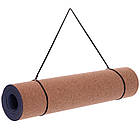 Килимок для йоги SP-Sport 183x61x0,6 см пробковий каучуковий, фото 8