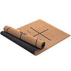 Килимок для йоги пробковий каучуковий Yoga mat Record 183 x 61 x 0.4 см, фото 2