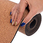 Килимок для йоги пробковий Record 183x61x0,4 см із східним принтом Хамса, фото 4