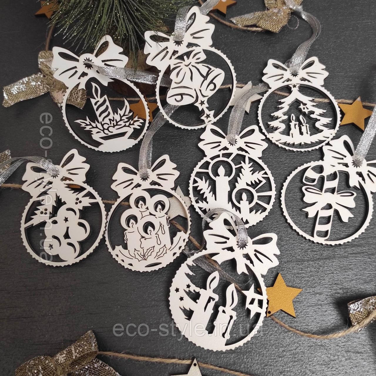 Новорічні набори іграшок, новорічні іграшки та прикраси, фото 1