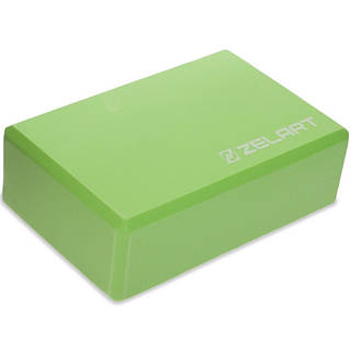 Блок для йоги Zelart високоміцний з етиленвінілацетату з хорошою амортизацією і зносостійкістю