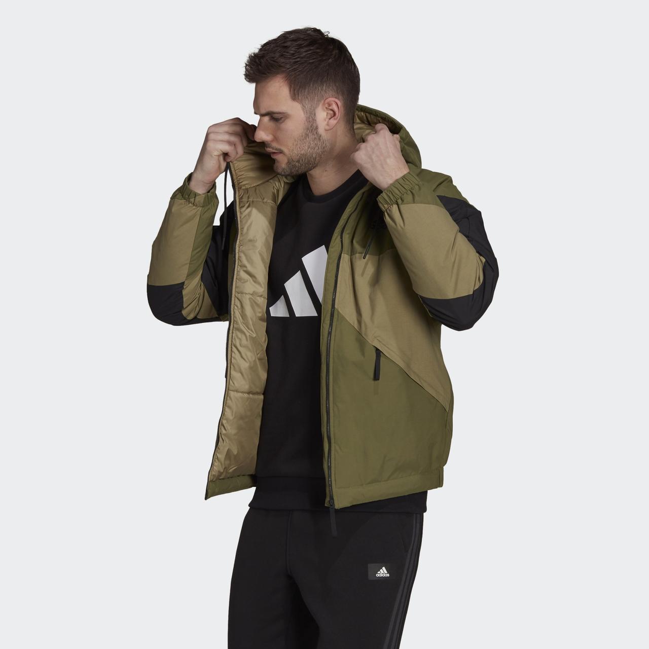 Куртка мужская спортивная фирменная Adidas BTS HD jkt оригинал хаки - фото 4 - id-p592368588