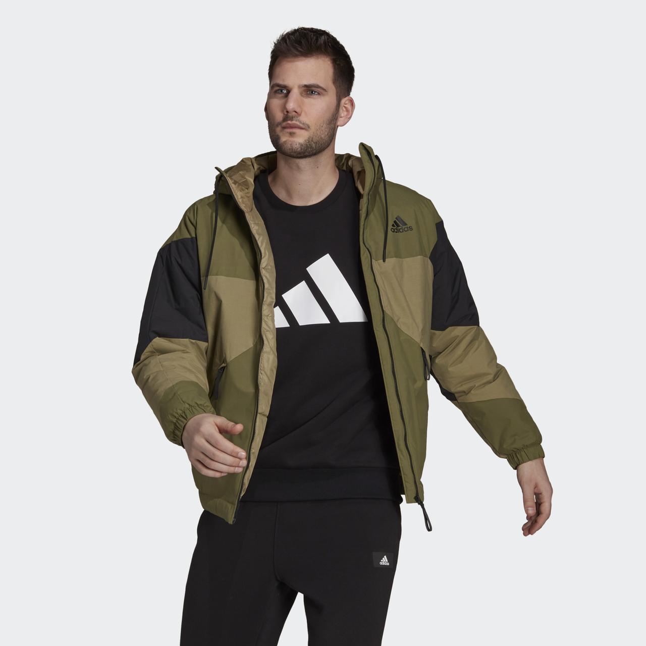 Куртка мужская спортивная фирменная Adidas BTS HD jkt оригинал хаки - фото 5 - id-p592368588