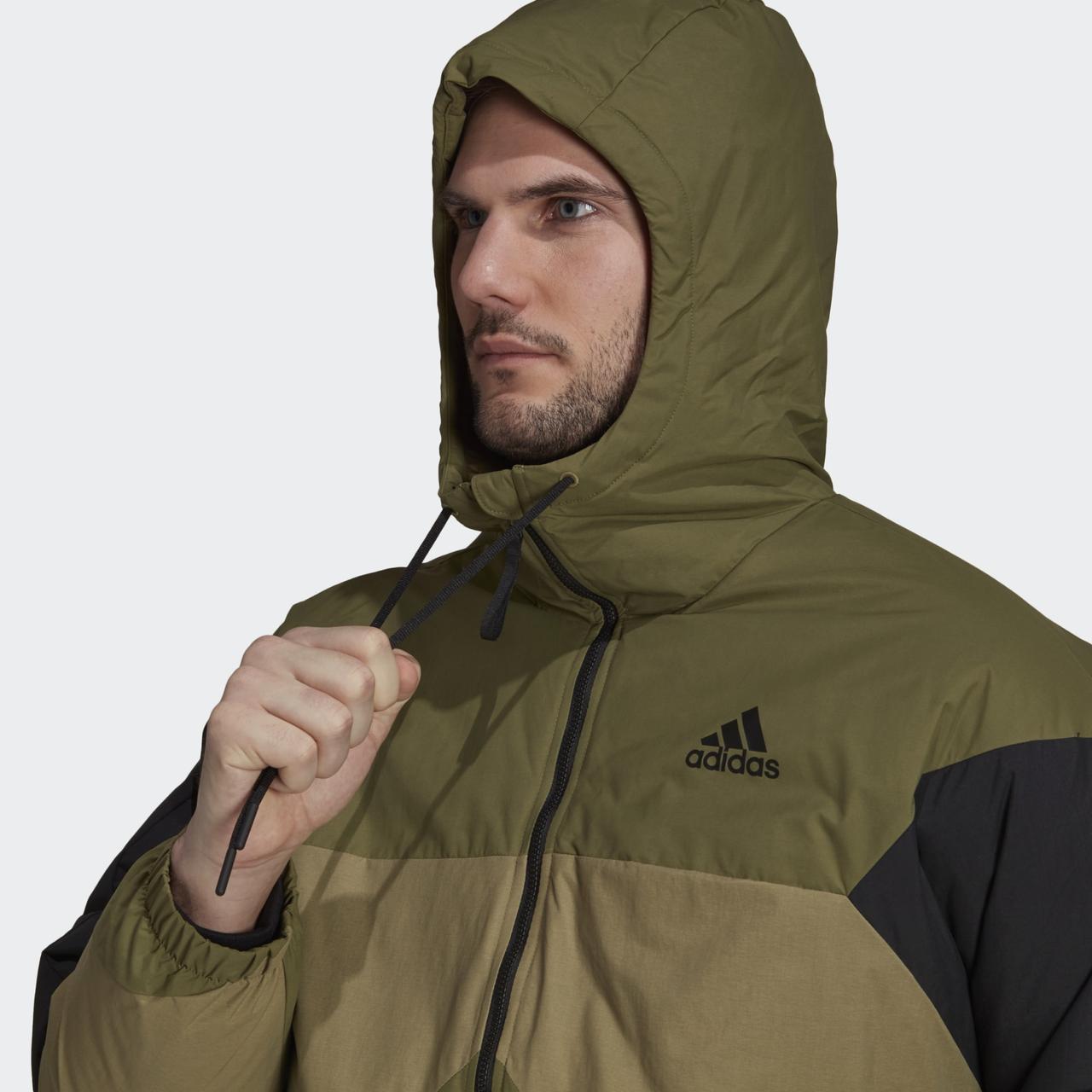 Куртка мужская спортивная фирменная Adidas BTS HD jkt оригинал хаки - фото 7 - id-p592368588