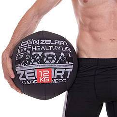 М'яч волбол Zelart Wall Ball 12 кг d 35 см для кросфіту та фітнесу