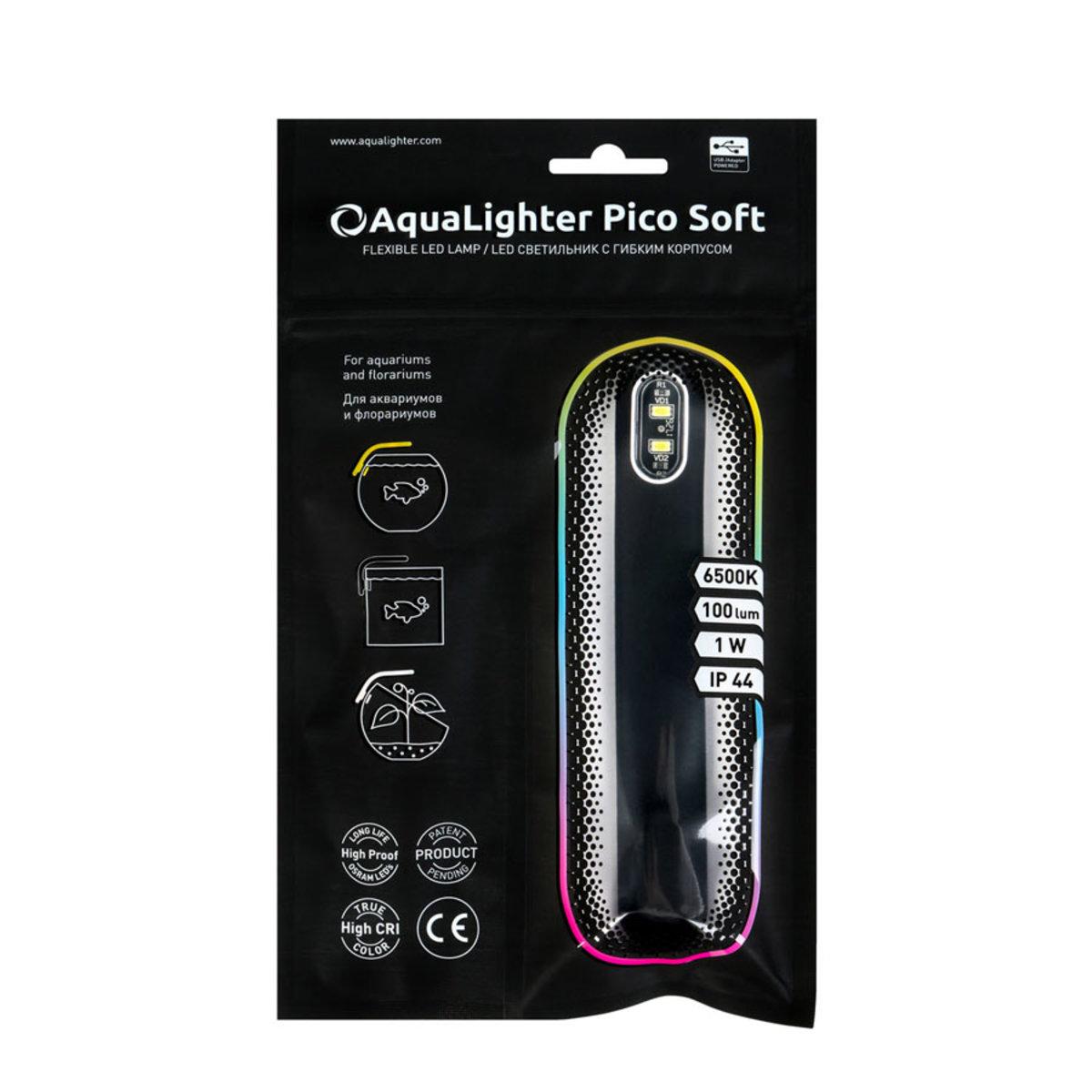 Світлодіодний світильник AquaLighter Pico Soft (для квадратного акваріума до 10 л, круглого — до 30 л), 6500 К,, фото 1