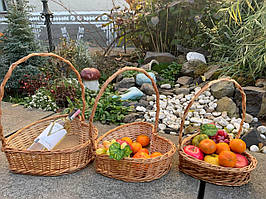 Кошик плетений серце ⁇ кошик із лози новорічний ⁇ сплетений кошик на подарунки