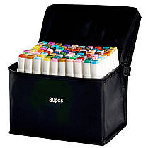 Відеоогляд! 80 кольорів! Набір маркерів Touch для малювання і скетчинга на спиртовій основі 80 штук, фото 3