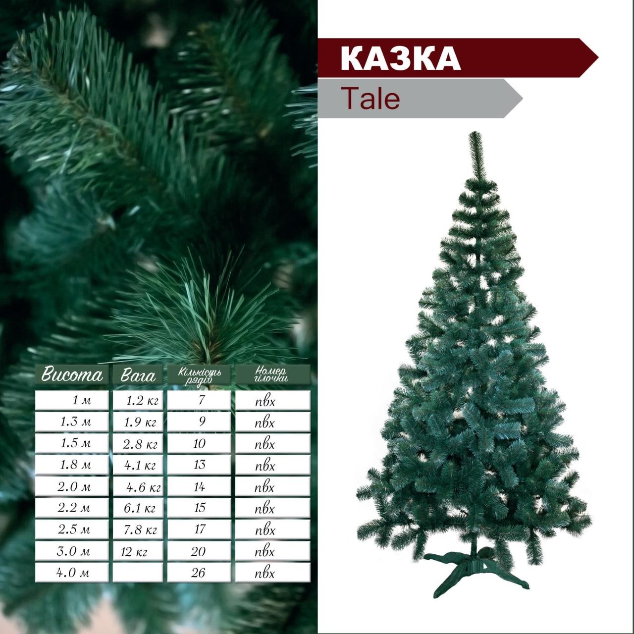 Ялина зелена ПВХ "Казка" 1,5 м