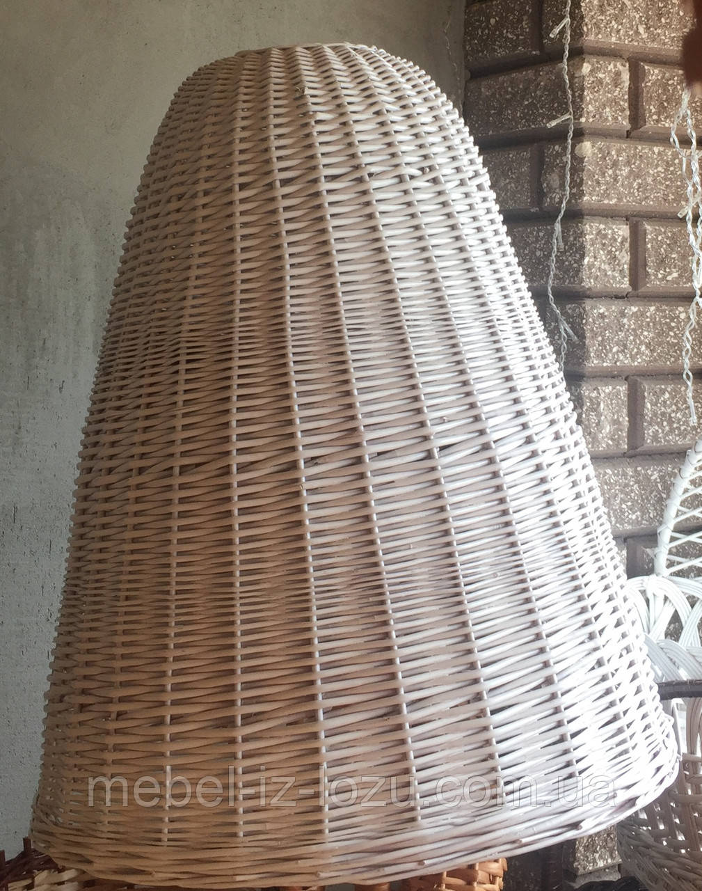 Абажур "Ресторан" №4 белый (цельная лоза), фото 1