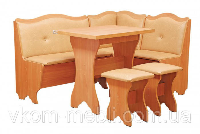 Кухонний куточок Герцог (стіл розкладний+диван+2 табурета), фото 1
