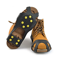 Ледоступы на 10 шипов размер 41-46 черные усиленные