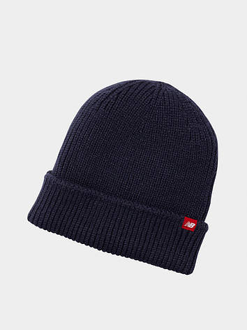 Шапка чоловіча тепла молодіжна оригінальна демісезонна NB winter watchman beanie чорного кольору, фото 3