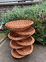 Кошик плетений подарунковий ⁇ кошик із лози овальний ⁇ сплетений кошик на новий рік