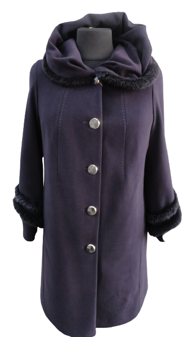 Пальто жіноче зимове Almatti модель З- 1314 чорниця