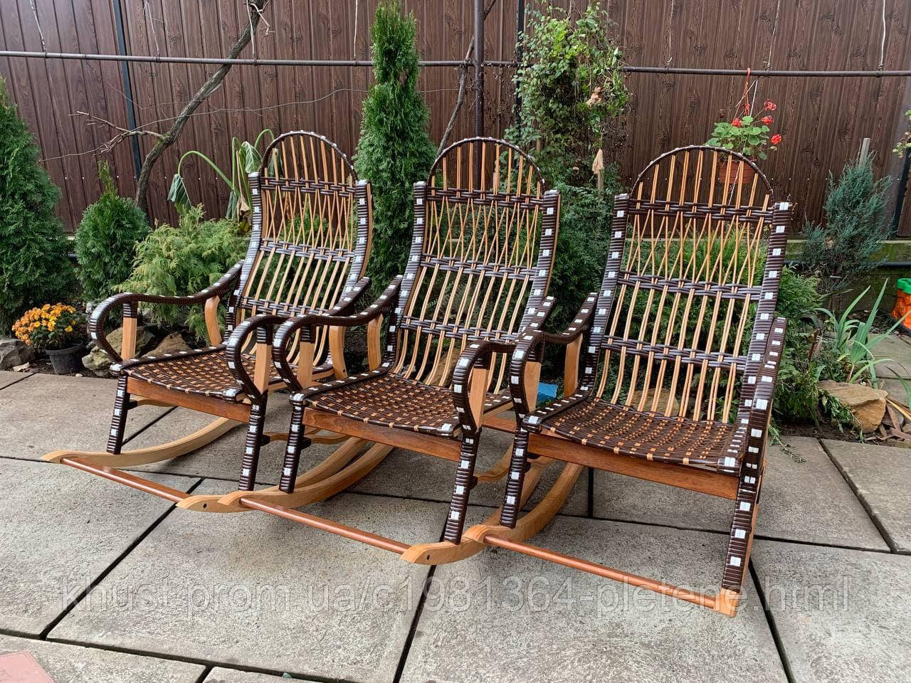 Крісло-гойдалка з лози, фото 1