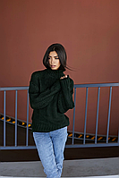 Класичний жіночий в'язаний светр S070 (42–48р) в кольорах, фото 9